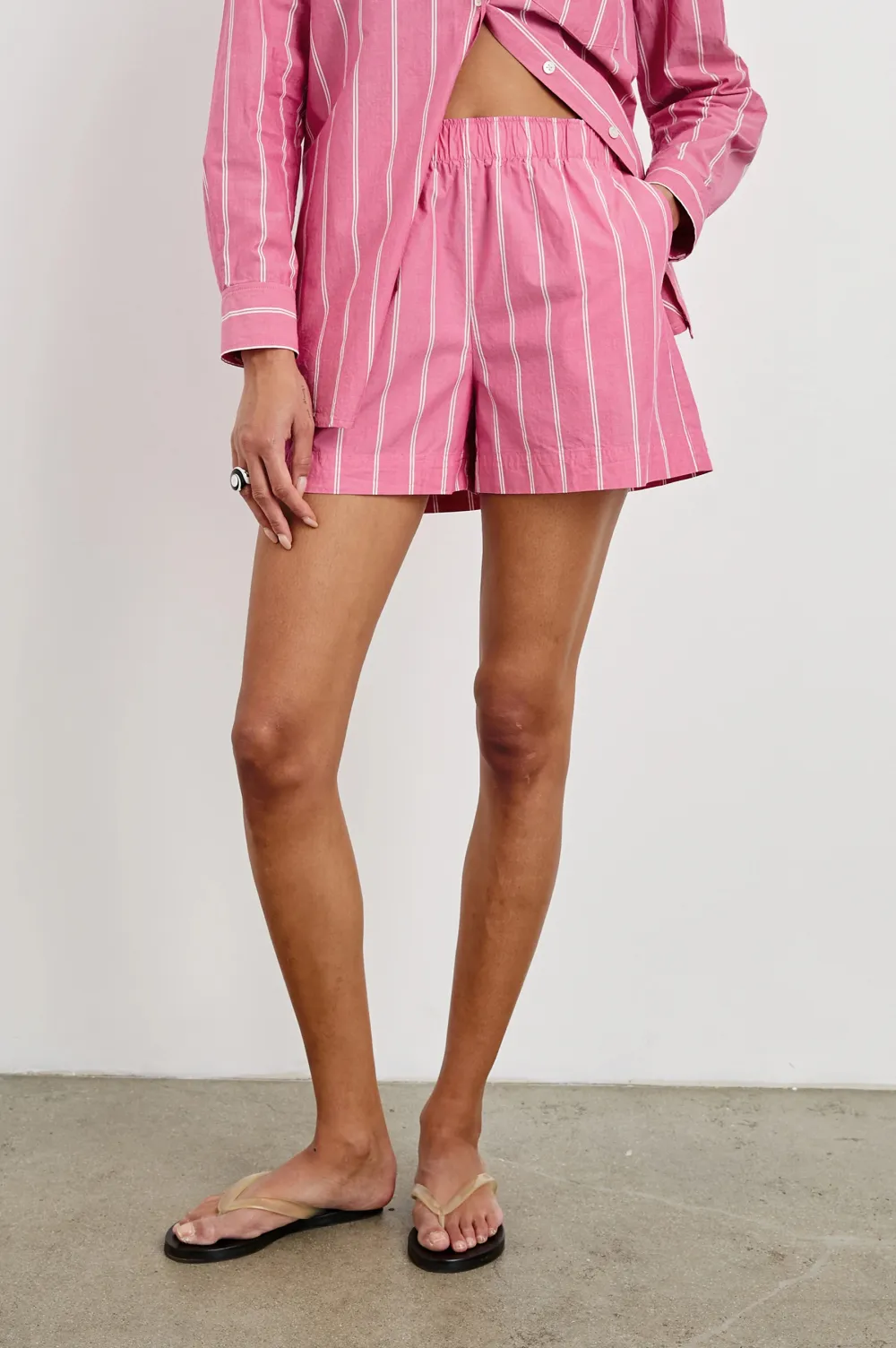 Loose And Comfortable Cotton Striped Short Pants