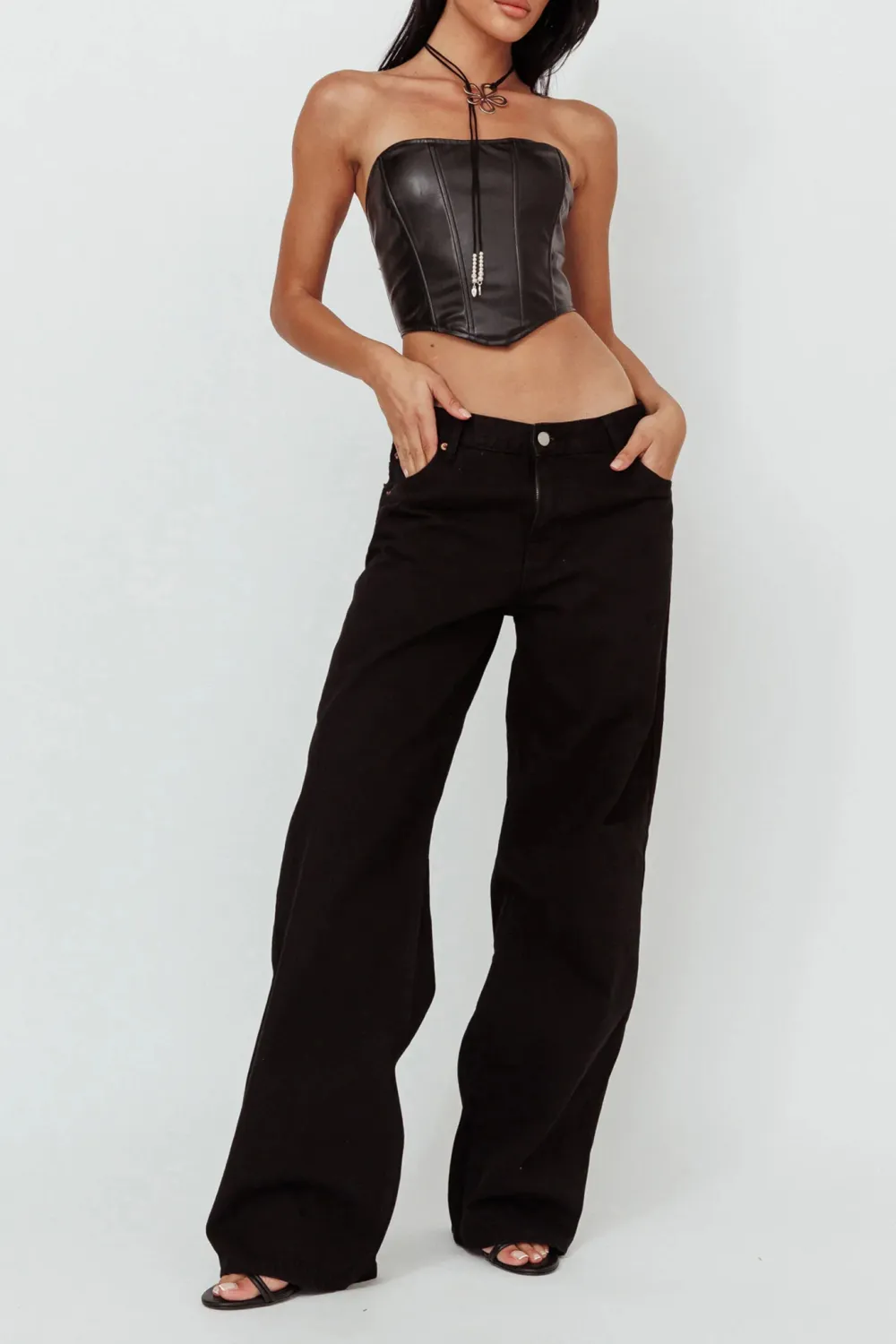 Cotton Loose Low Rise Jeans