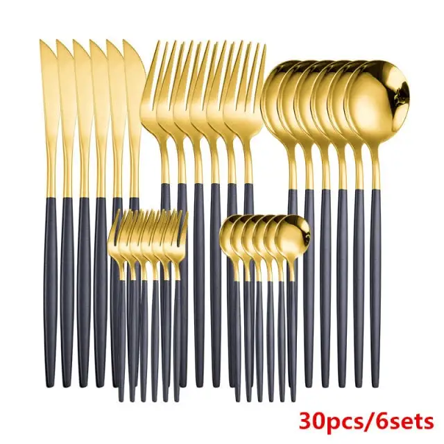 (Store Closing Sale) Gold Cutlery Set Stainless Steel