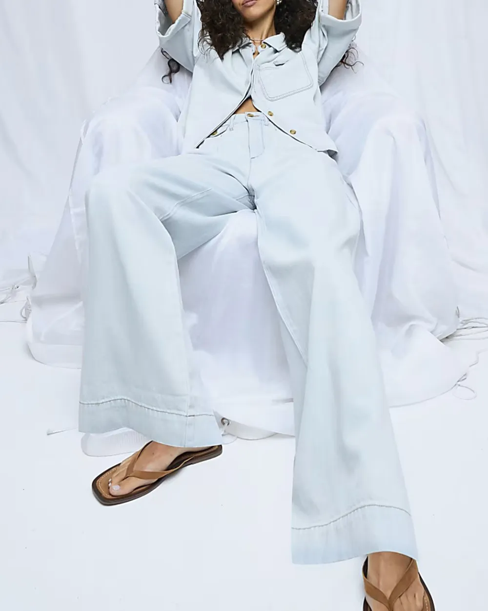 Breathable And Soft Cotton Wide-Leg Trousers