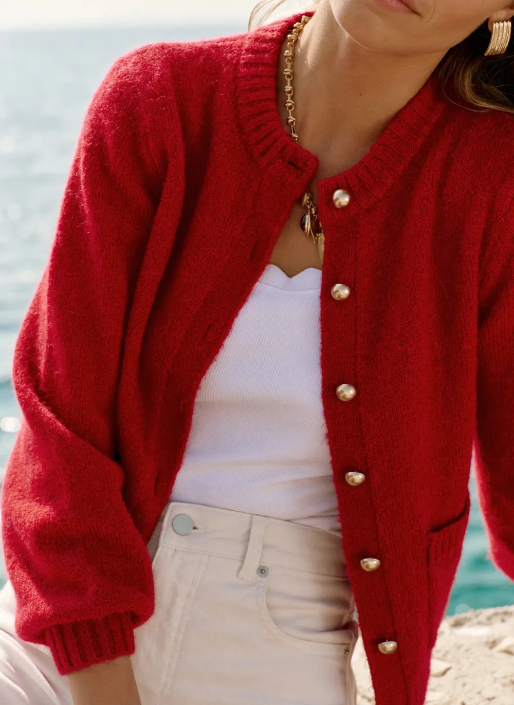 Casual Style Wool Blend Cardigan