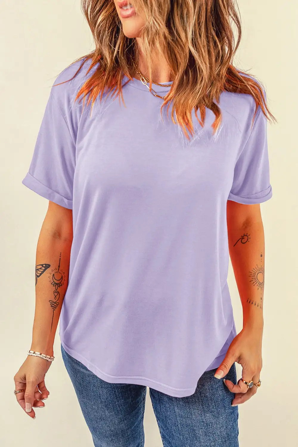 Airy Drop Shoulder Short Sleeve Tee