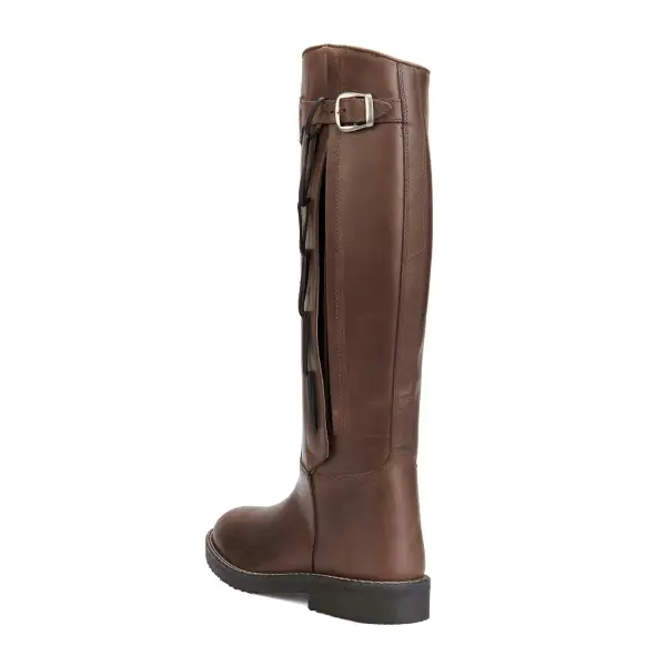 Modern Zip Leather Riding Boots