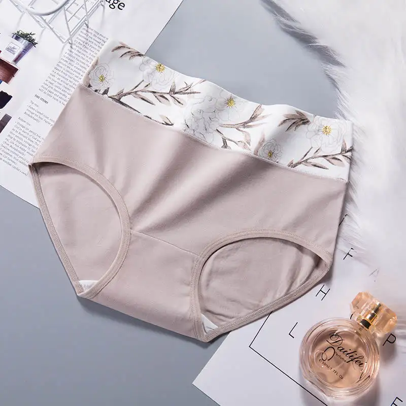 Plus Size High Waist Print Panty