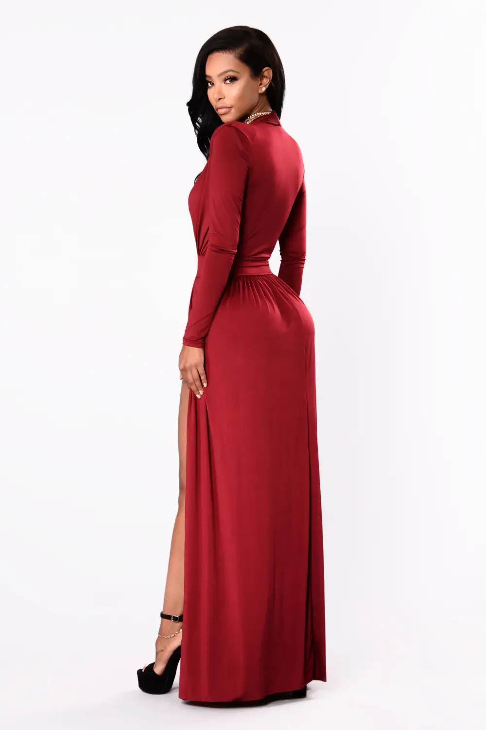 Spree Dress - Burgundy