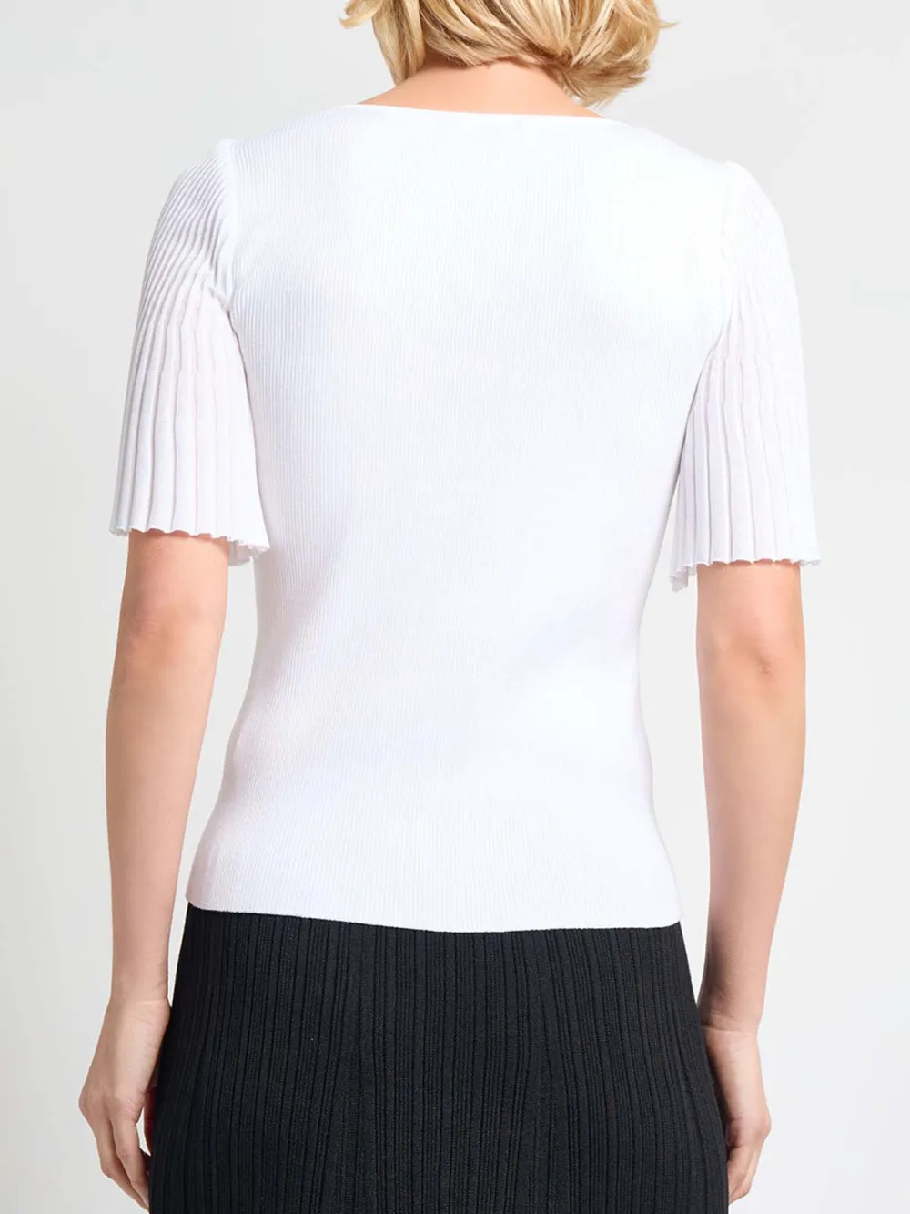 Sheer Flutter Sleeves Tunic