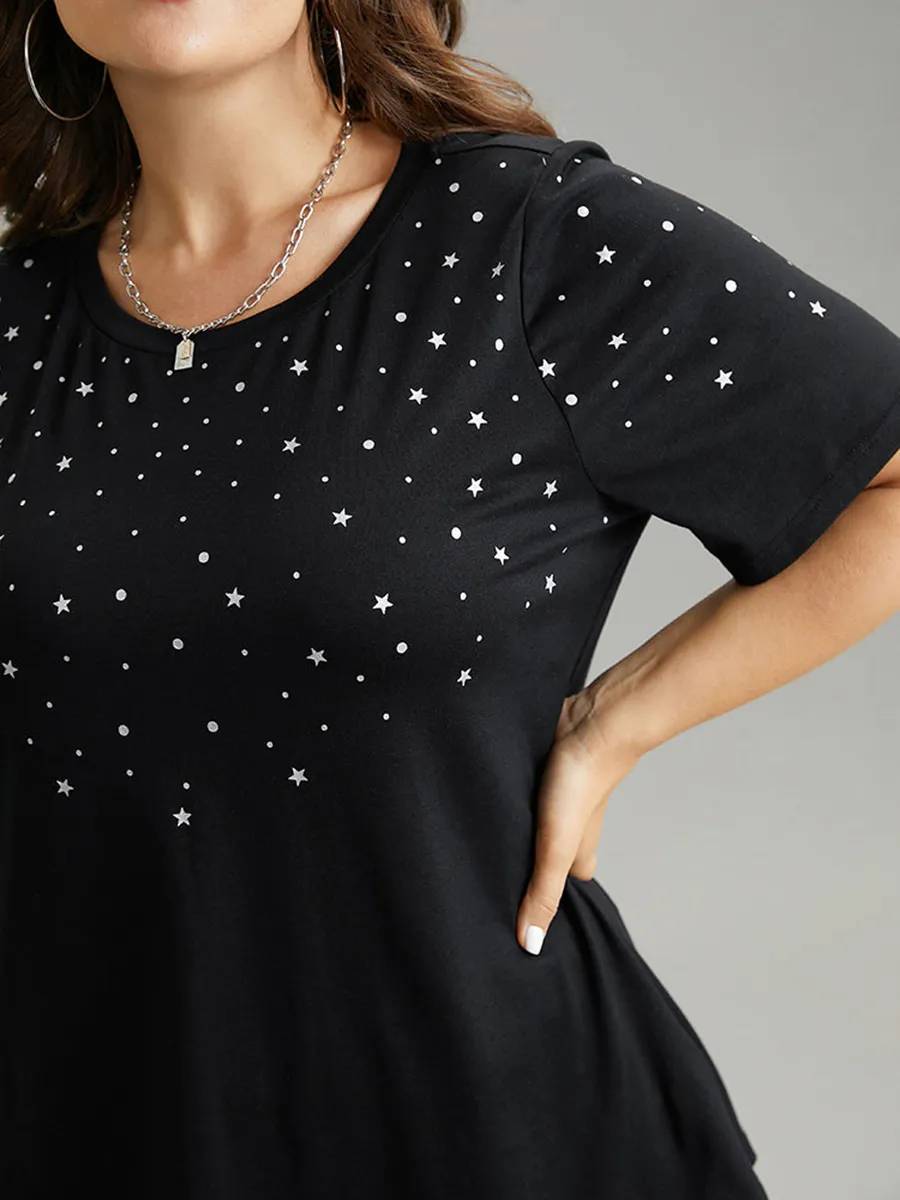 Short Sleeve Hot Gold T-Shirt Top