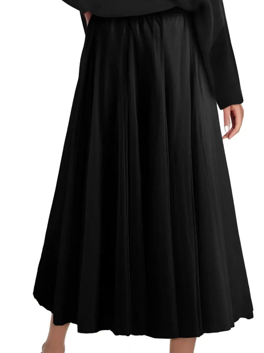 Everyday High Waist High Midi Skirt