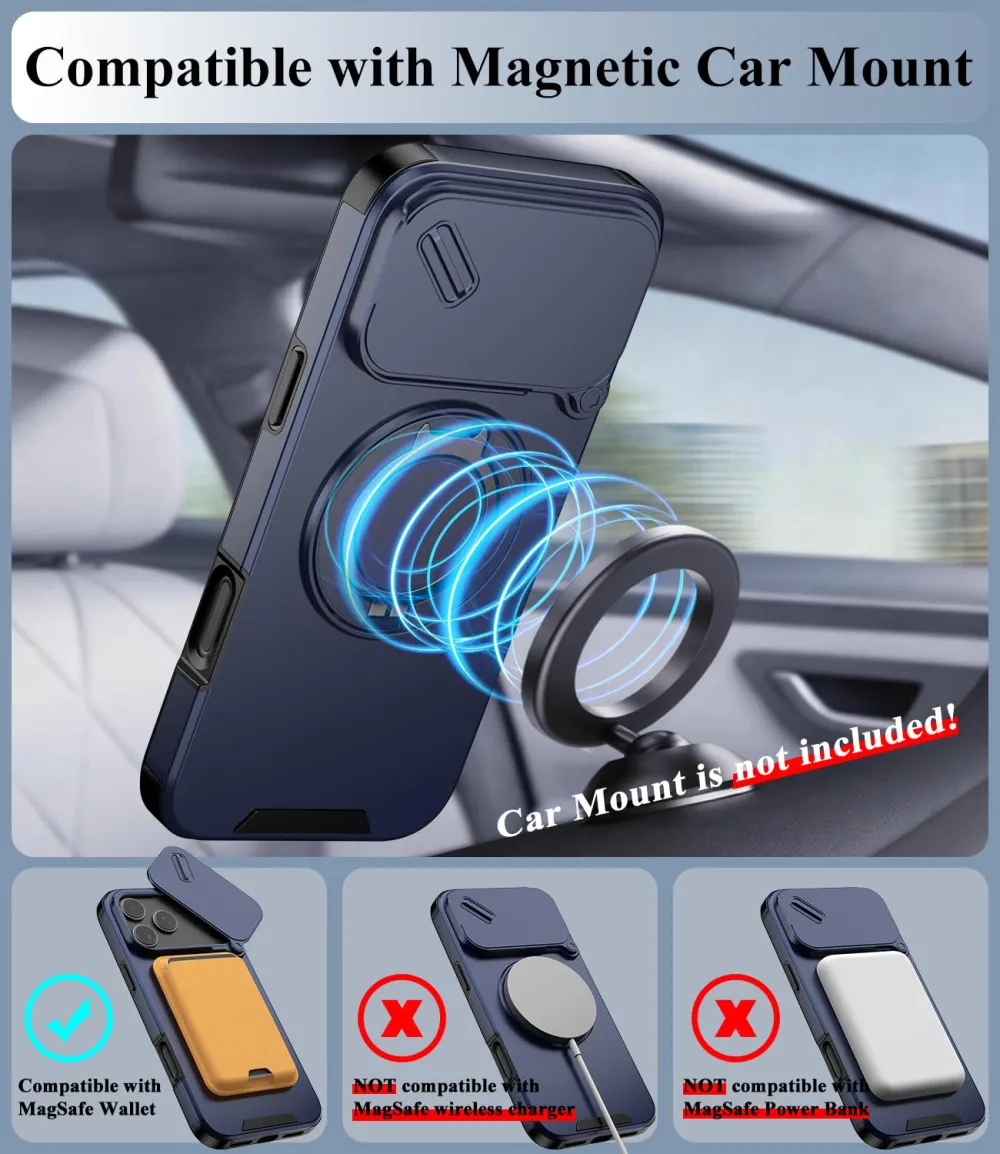 For iPhone 18 Pro Max LINK Phone Case Apple 15 Pro Sliding Window Stand Shockproof Protective Cover