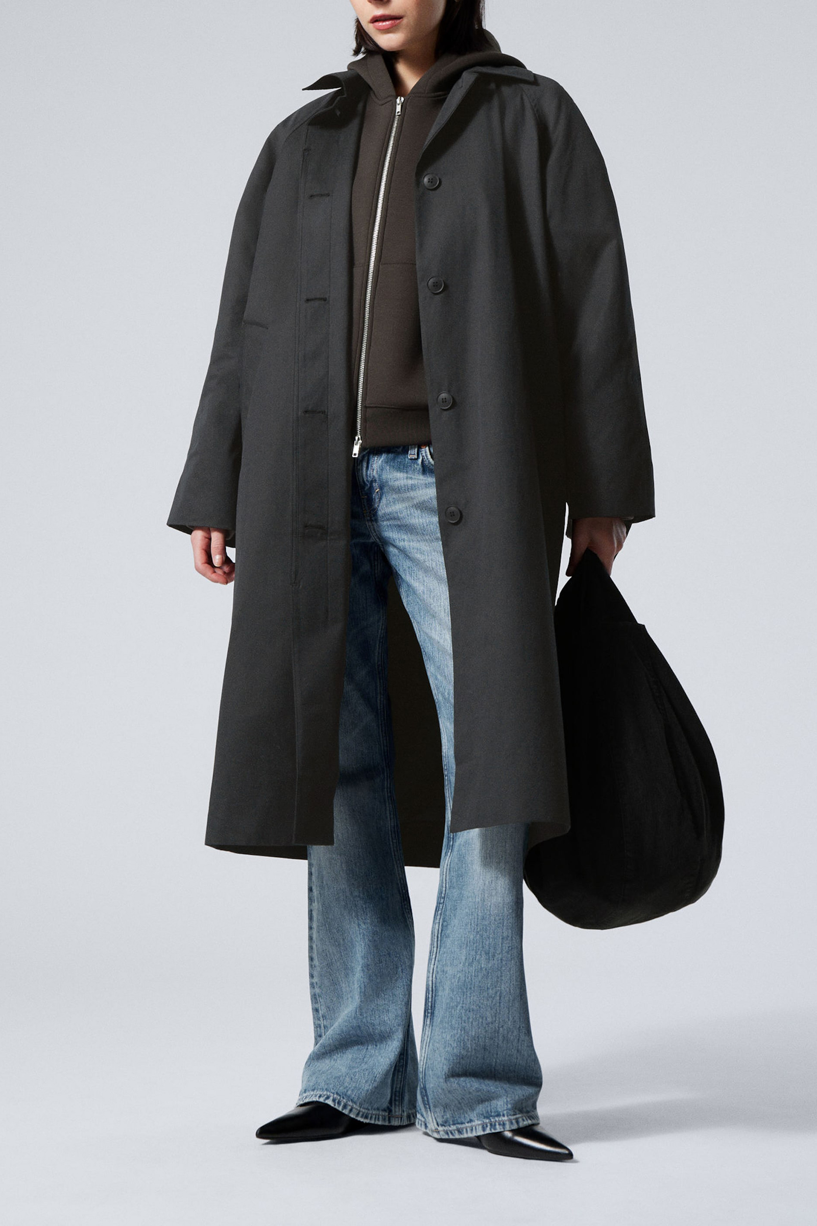 Oversized Raglan Sleeve Long Coat