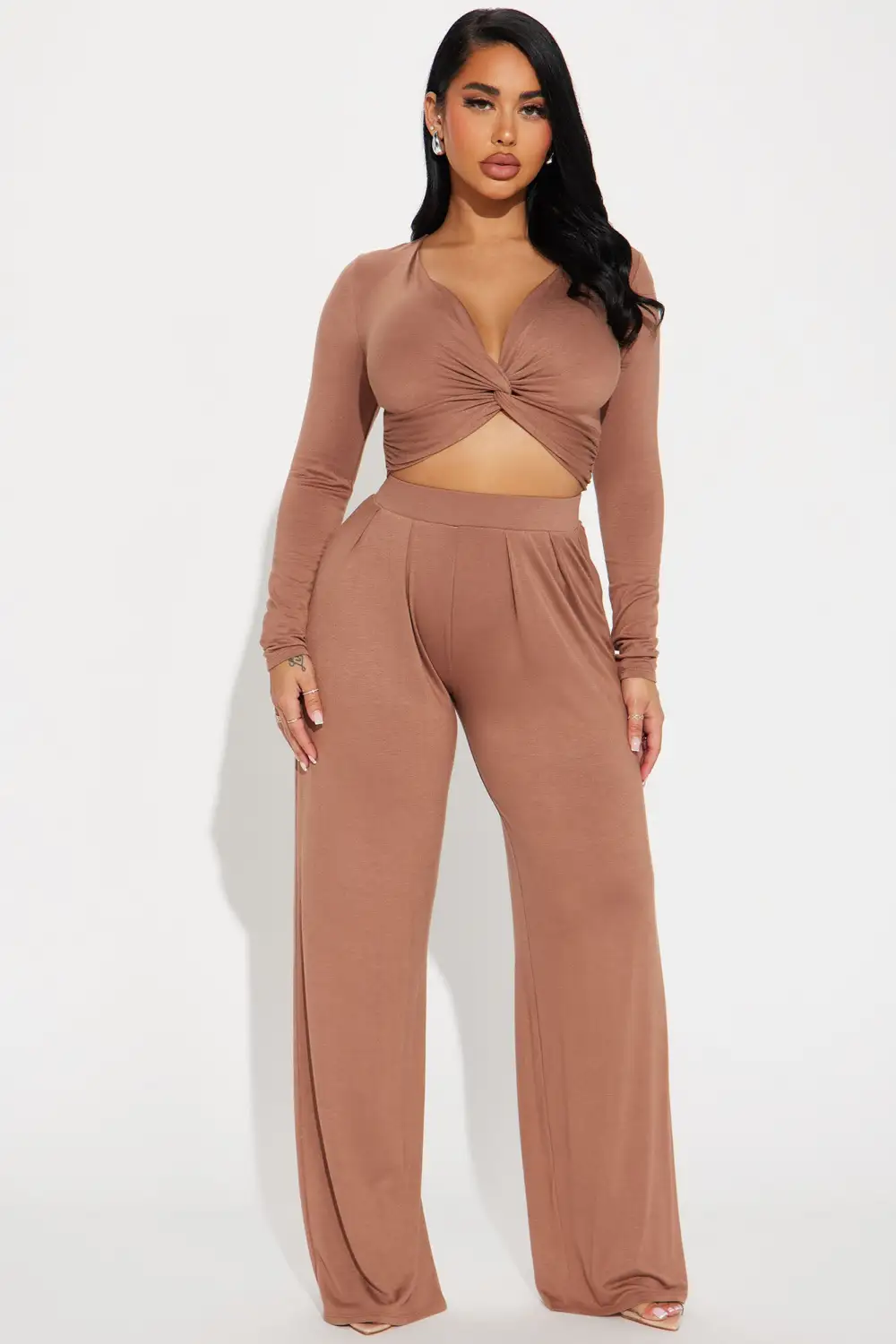 Rebecca Pant Set - Mocha