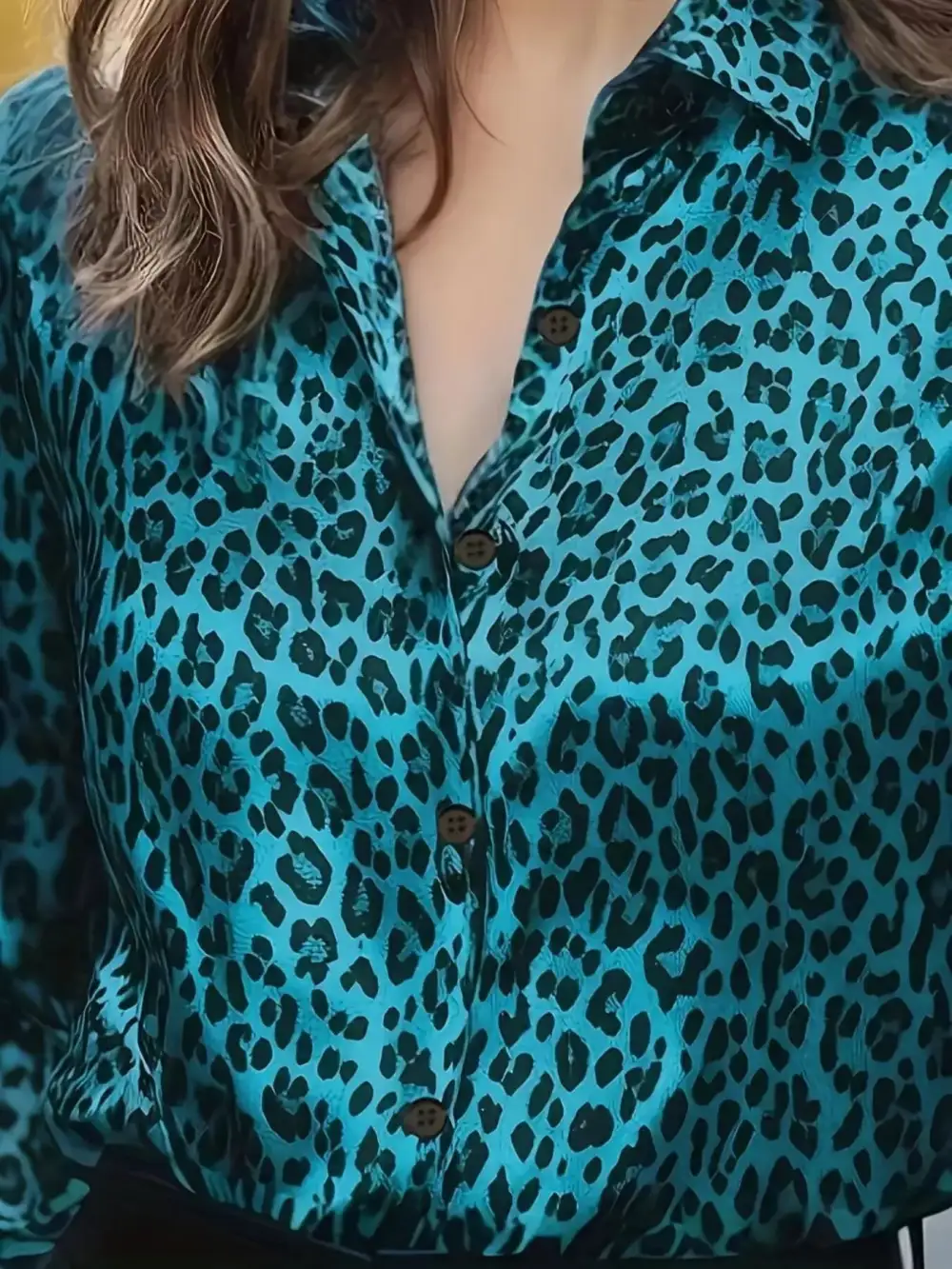 Graceful Leopard Button Up Button Up Shirt
