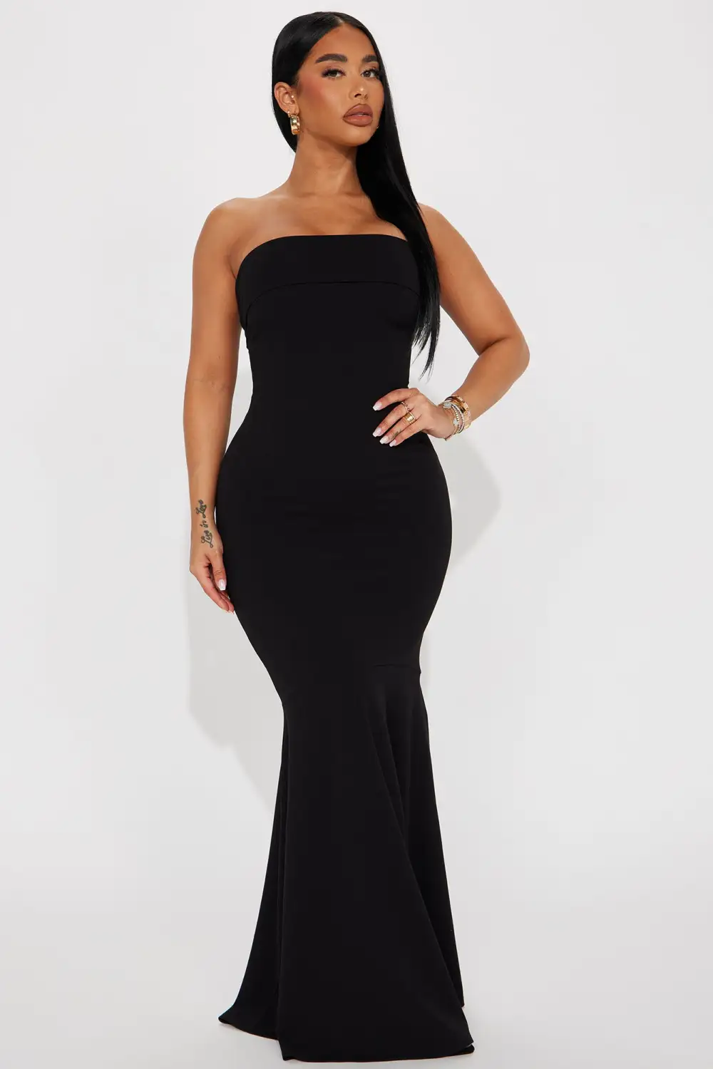 Kelly Mermaid Maxi Dress - Black