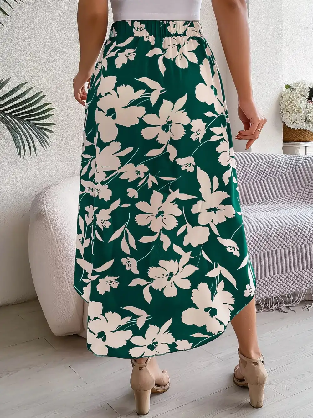 Ruffle Floral Skirt