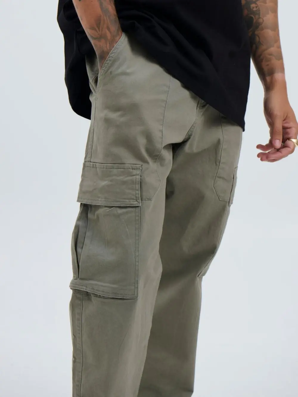 Simple And Comfortable Slim Green Pant