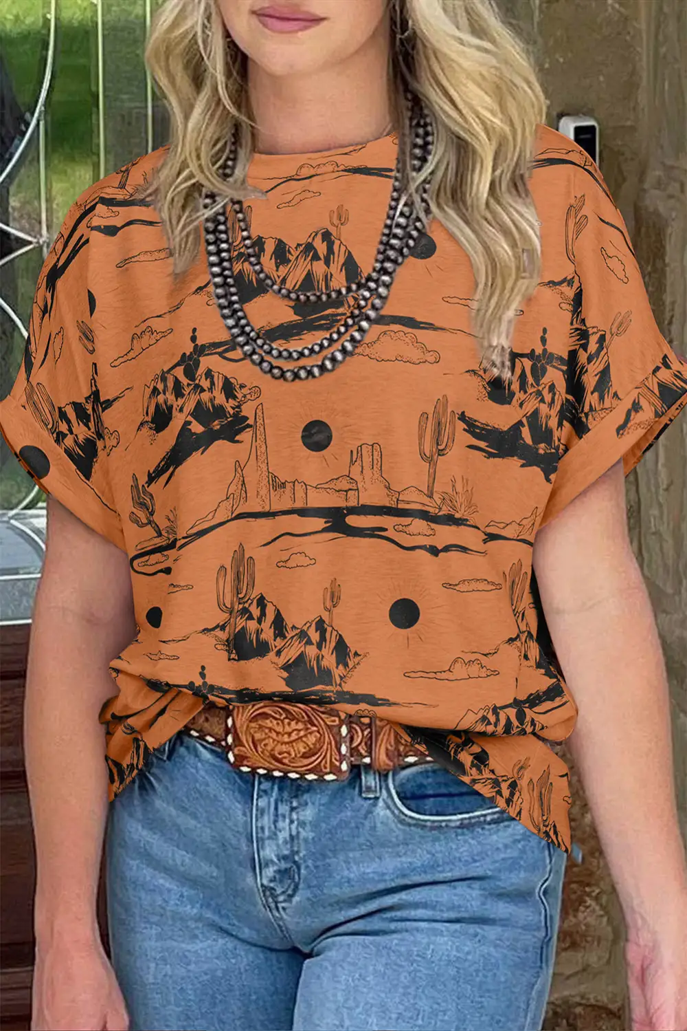 Airy Drop Shoulder Crew Neck Tee