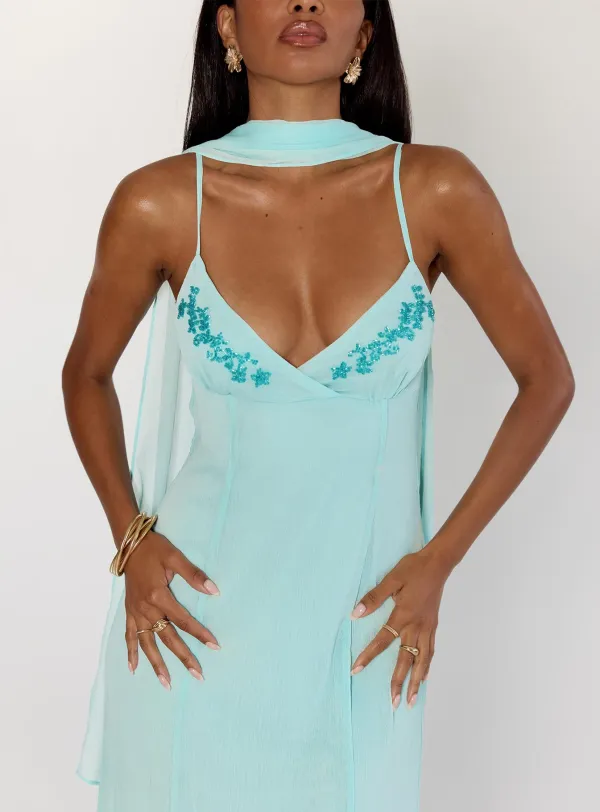 Off Shoulder Beaded Maxi Dress