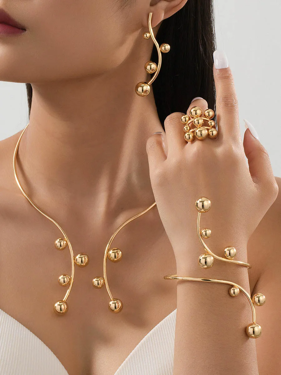 Asymmetric Line Rhinestone Jewelry Necklace