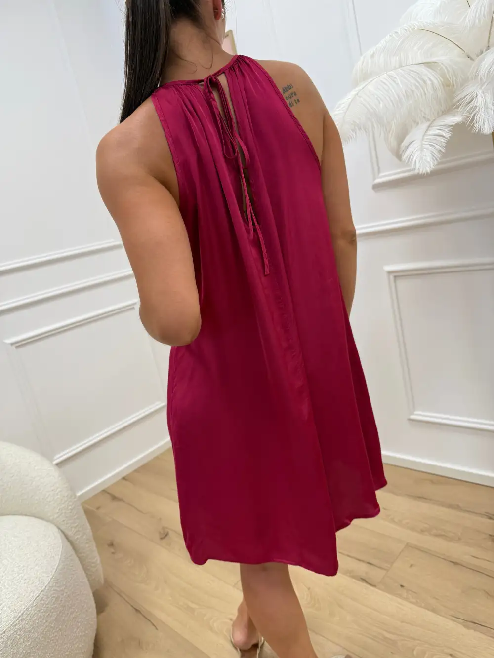 Cottage a Line Strappy Viscose Dress