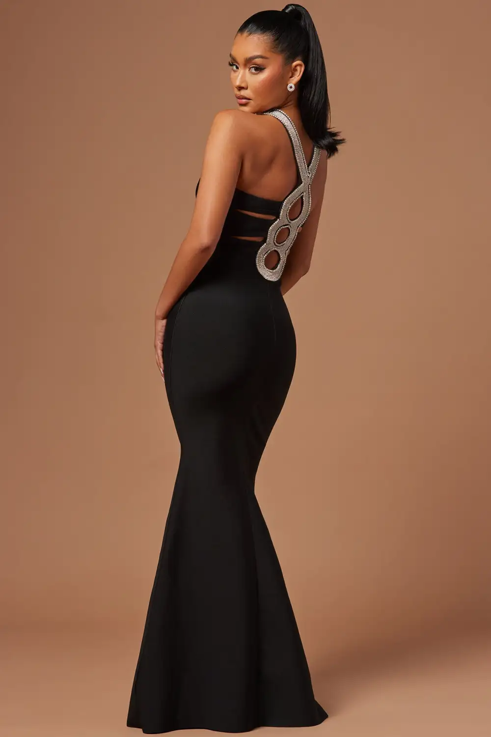 Bria Bandage Maxi Dress - Black