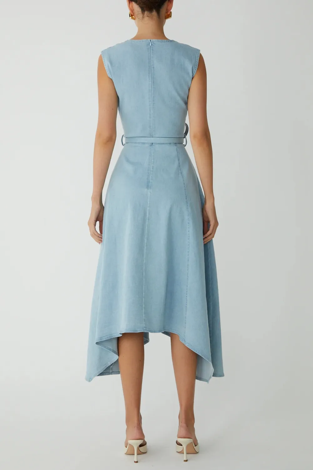 Asymmetric Hem Midi Dress