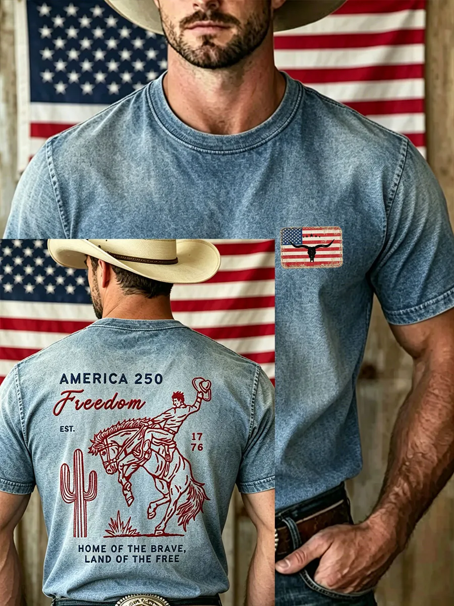 Men's 250th Anniversary Western Style T-Shirt