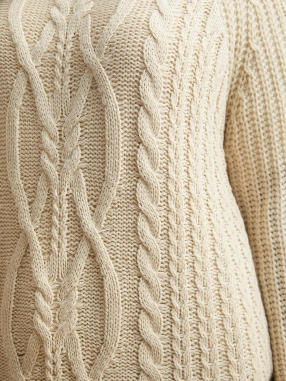 Solid Cable Knit Raglan Sleeve Pullover