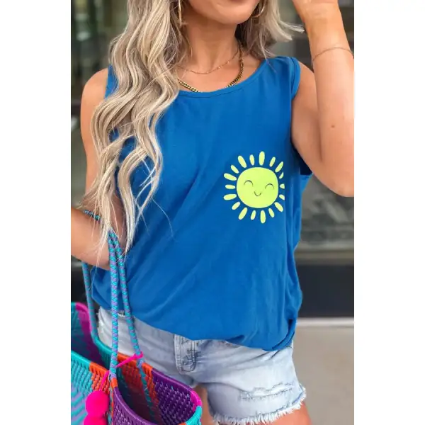 Relaxed Round Neck Tank Top
