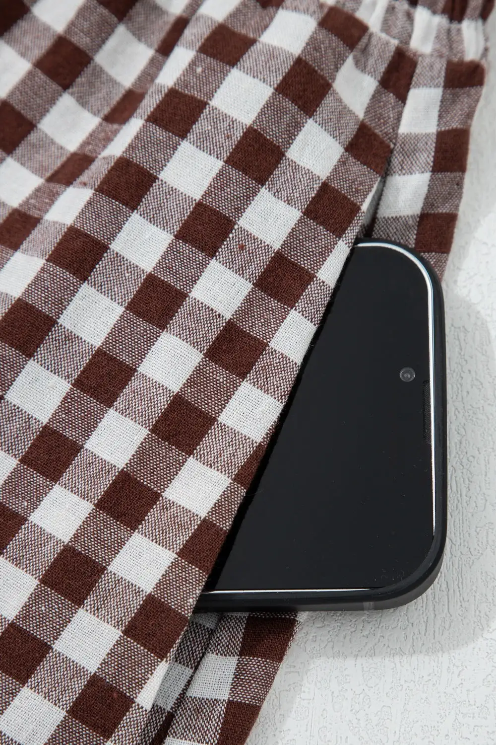 Plaid Zip Front Midi Dress