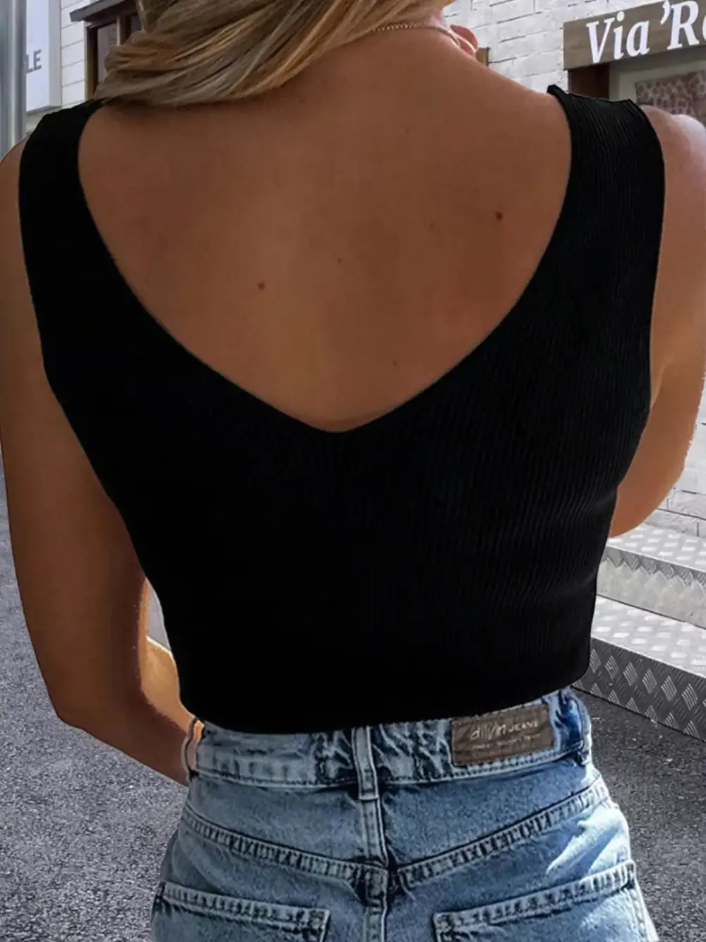 V Neck Slim Fit Tank
