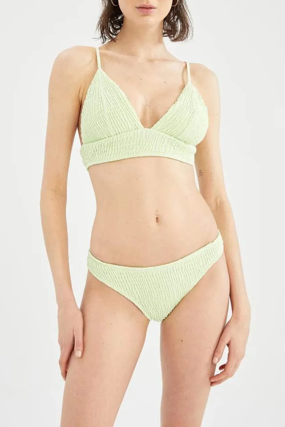 Solid Color One-Piece Swimsuit