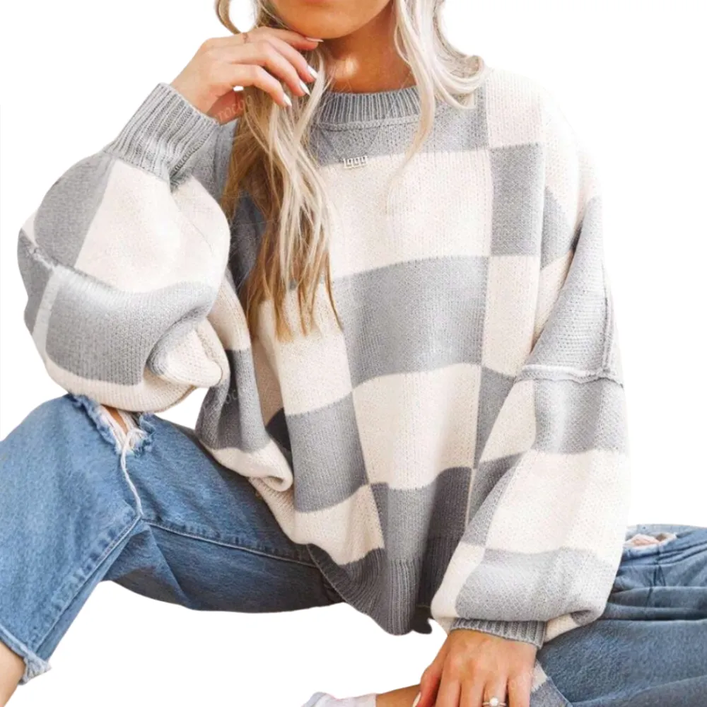 Comfy Knit Drop Shoulder Knit Sweater