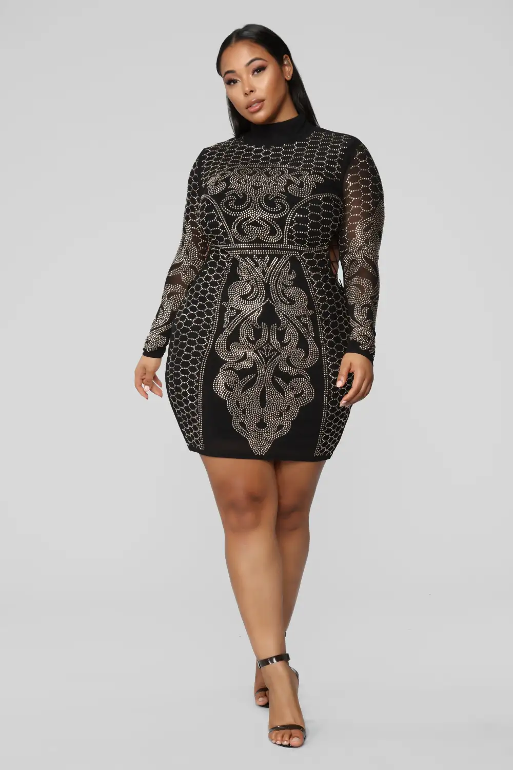 Dynasty Studded Dress - Black