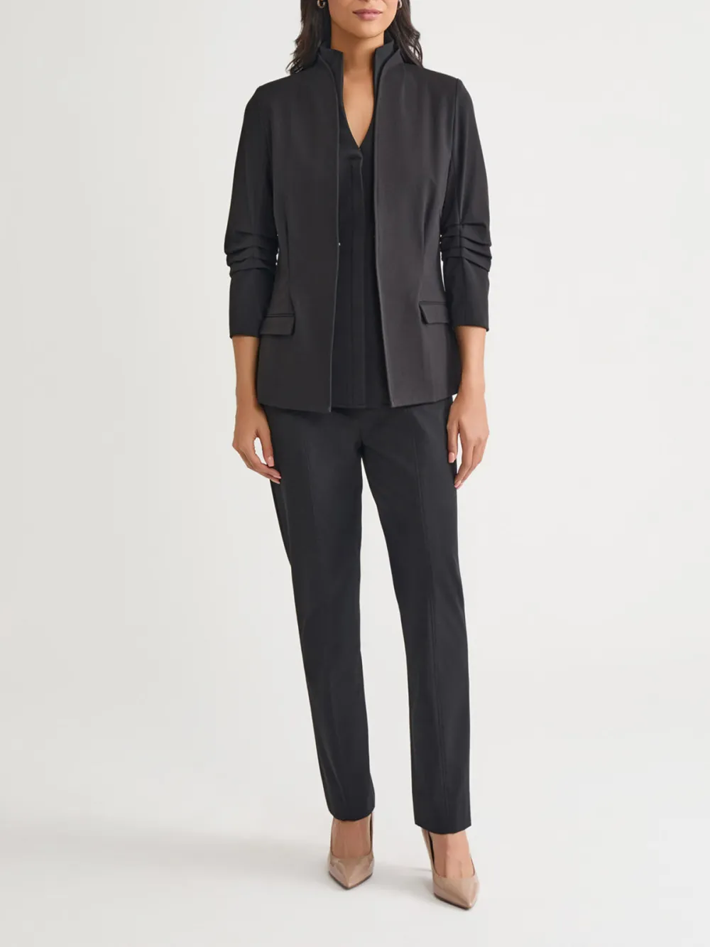 Three Quarter Sleeve Pleated Jacket
