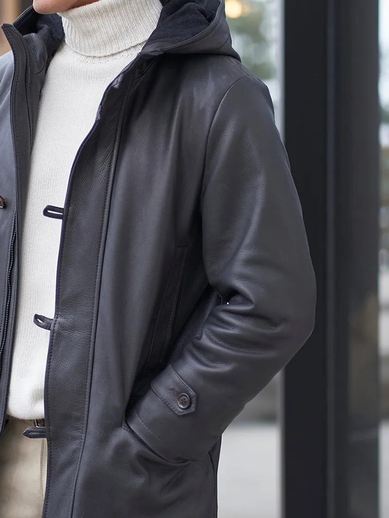 Men's Casual Oversized Coat Leather Jacket