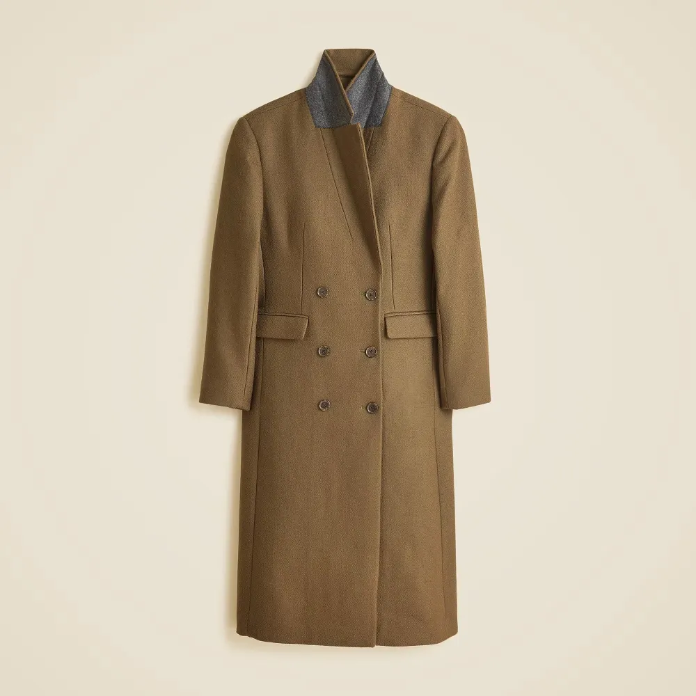 Wool-Blend Melton Double-Breasted Topcoats