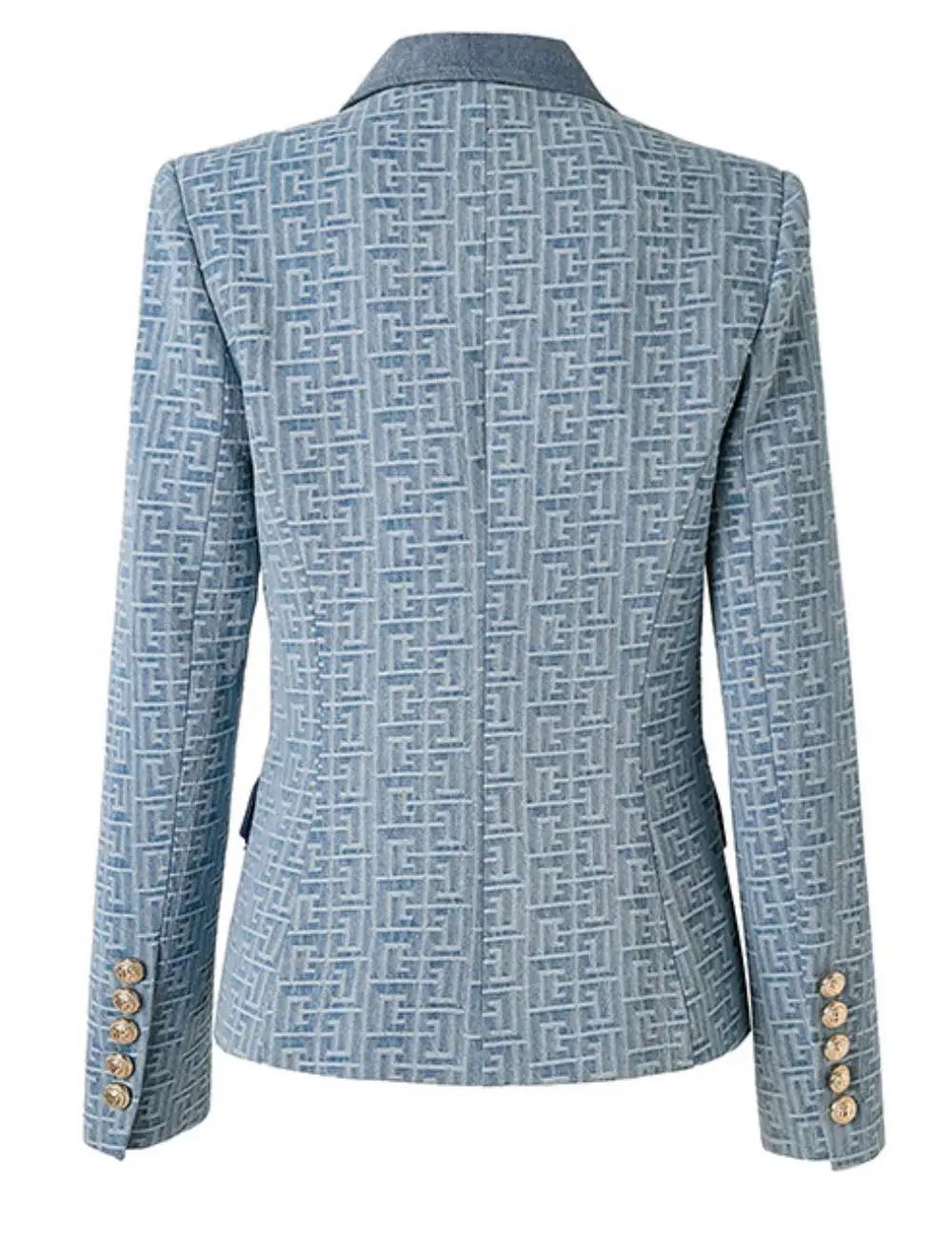 V Neck Long Sleeve Color Block Blazer
