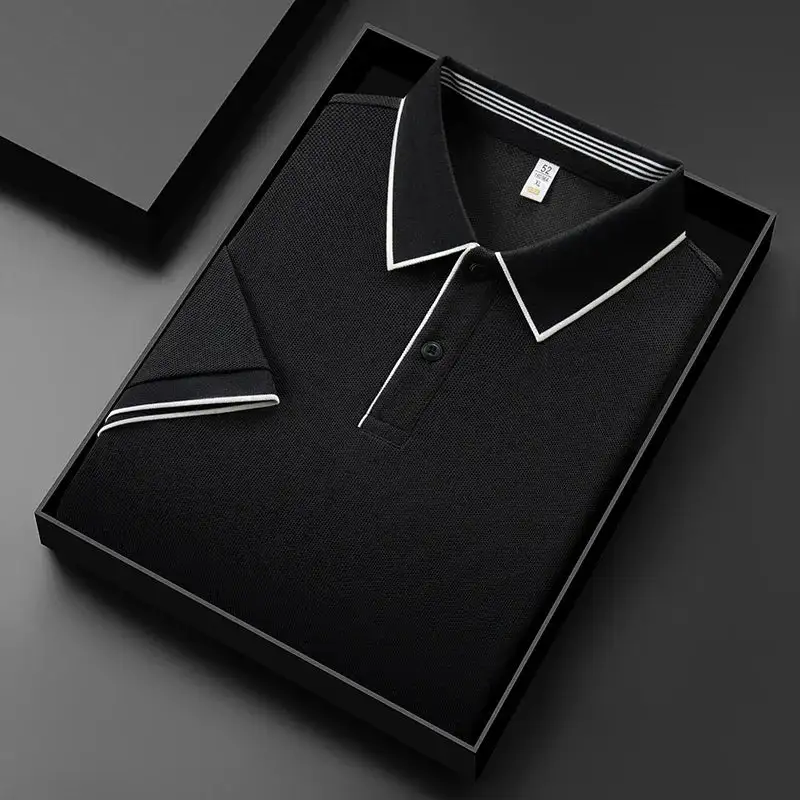 Textured Knit Collar Polo