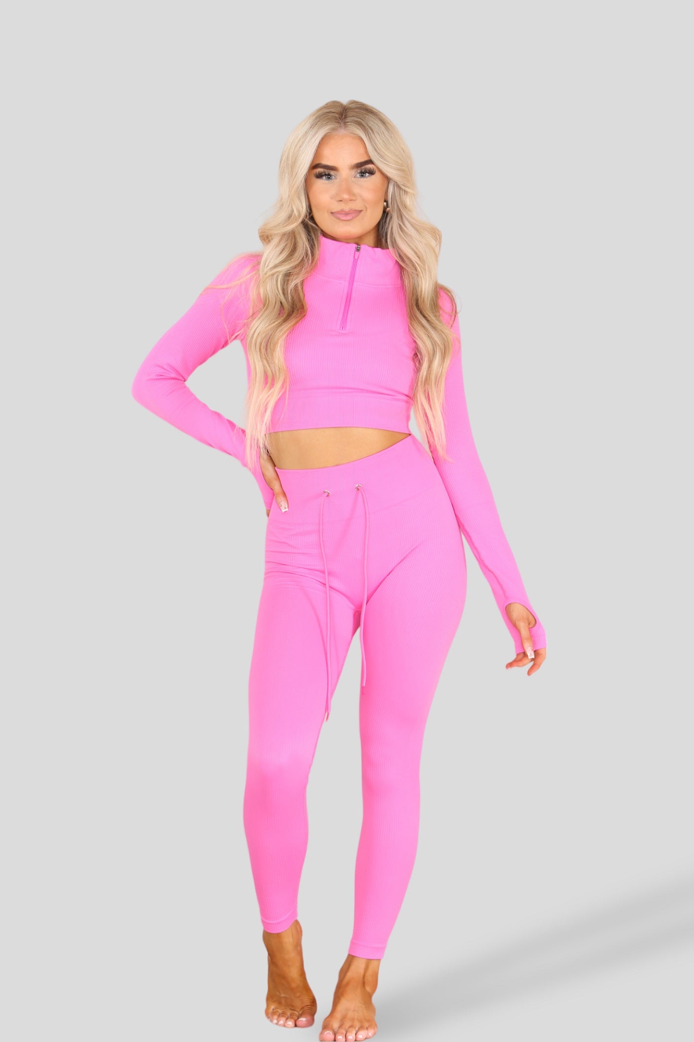 Ribbed Zip Top & Leggings Active Set - Gwen