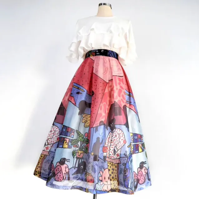 Graceful Studio Animal Motif Skirt