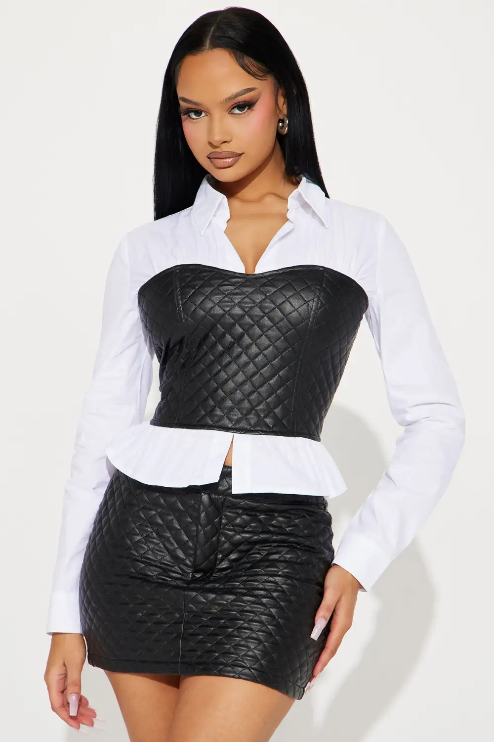 I'm So Fancy Skirt Set - White/Black