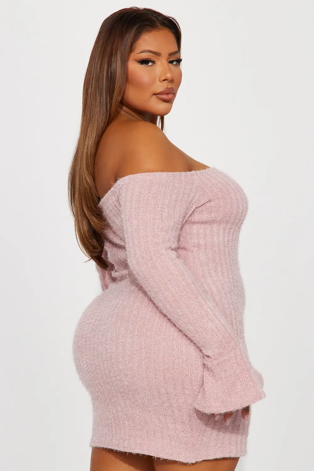 Mile High Sweater Mini Dress - Mauve