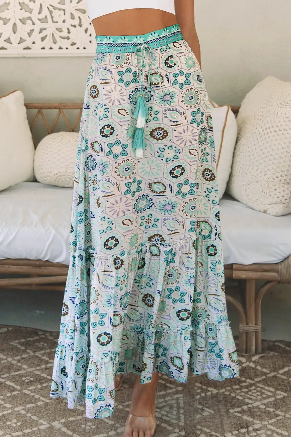 Softline Maxi Floral Print Skirt