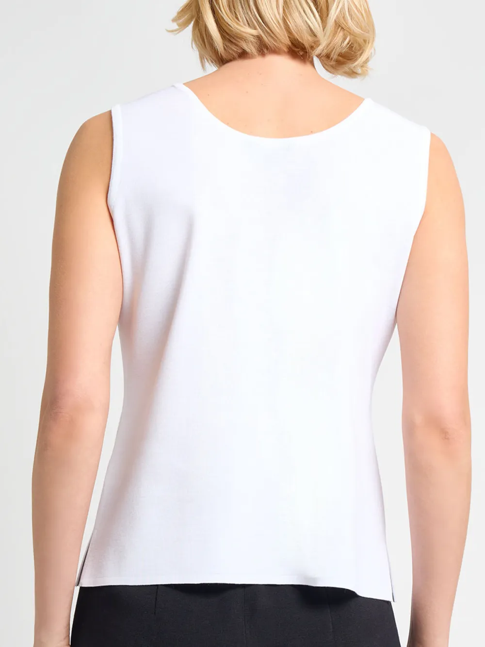 Solid Color Round Neck Vest