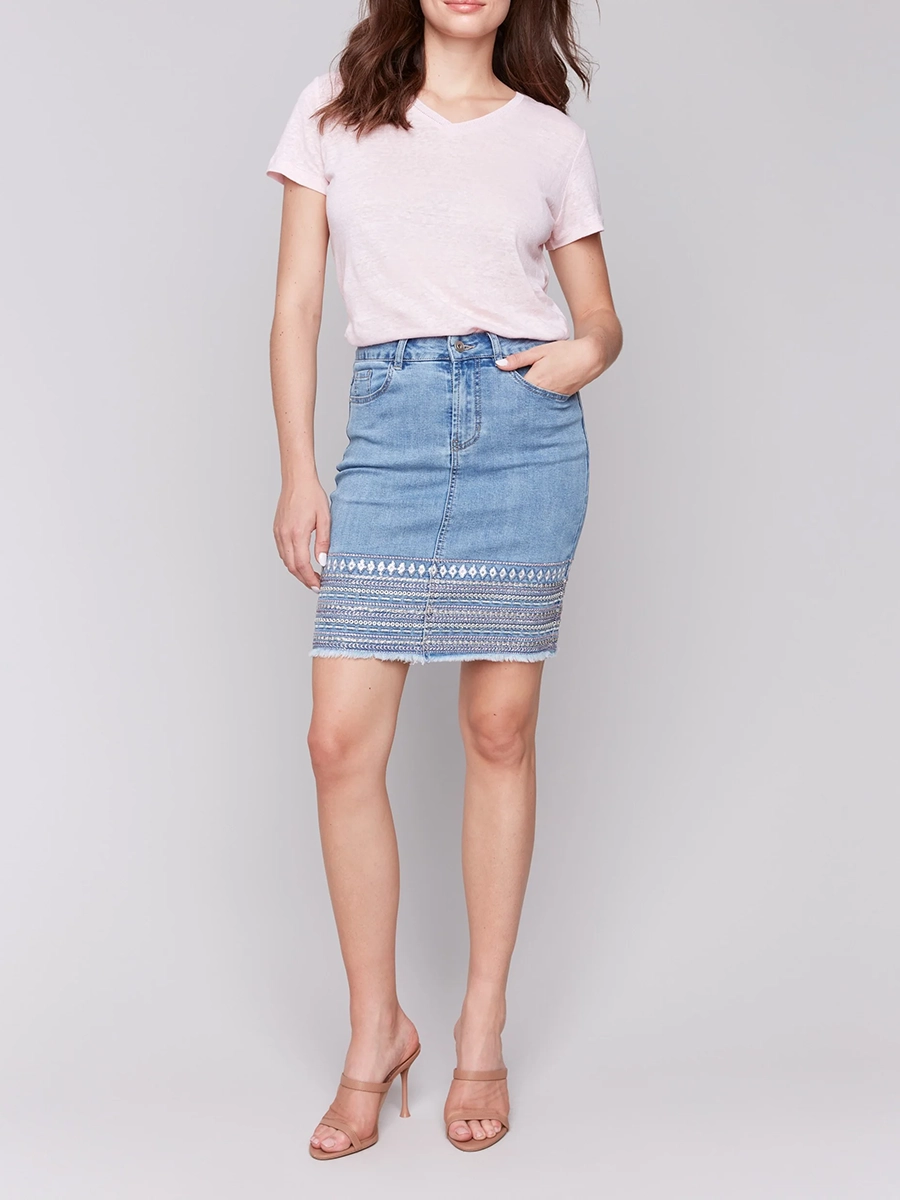 Cotton Lively Embroidered Art Skirt