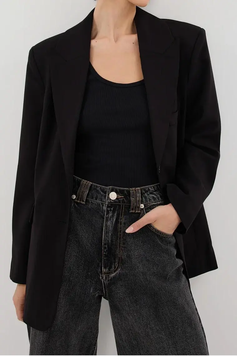 BLACK OVERSIZED BOYFRIEND BLAZER