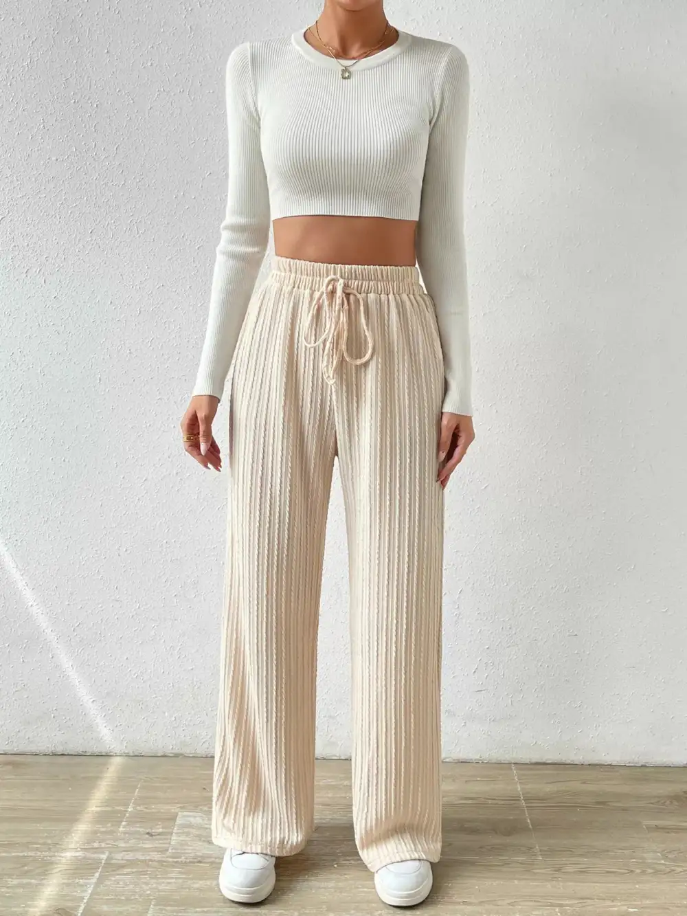 Weekend Drawstring Wide Leg Pants