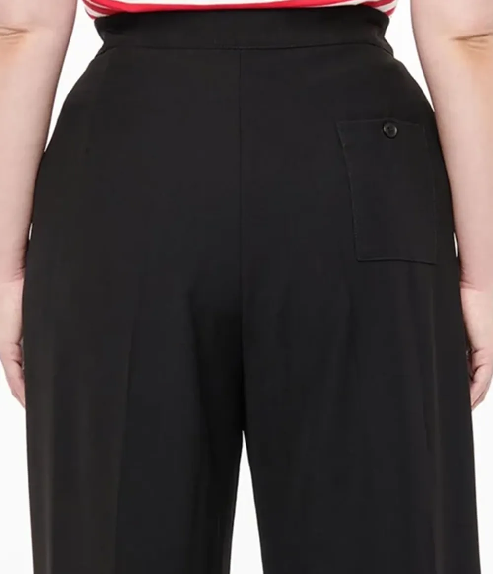 Hell Bunny 1940s Plus Size Black Ginger Trousers