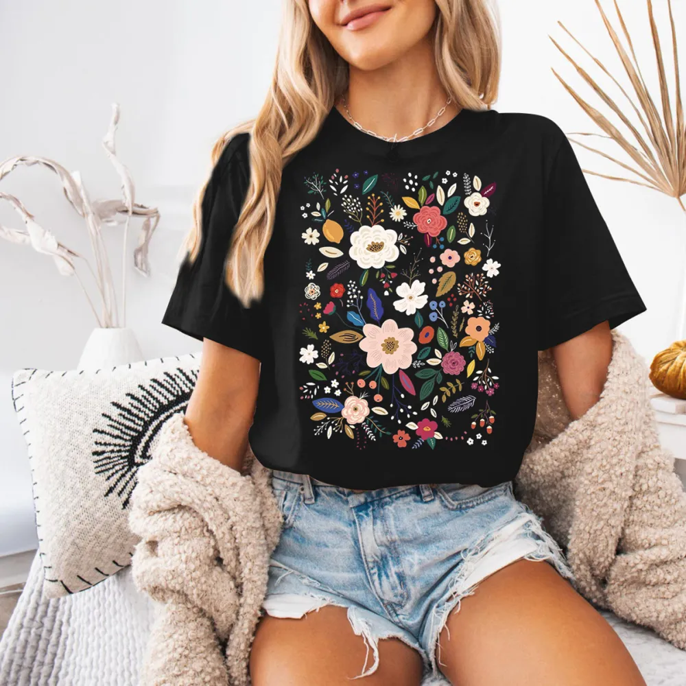 Ladies Flower T-shirt