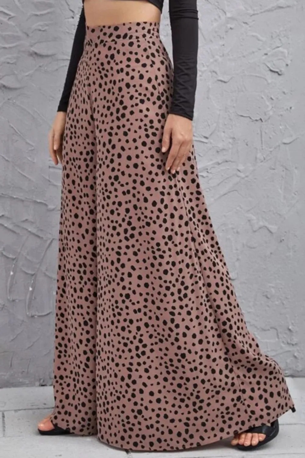 Relaxed High Waist Printed Bottoms